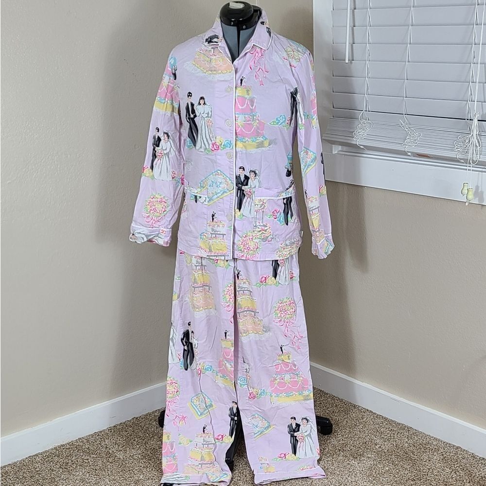 Nick & Nora Wedding Pajamas 1990's Y2k 2000's